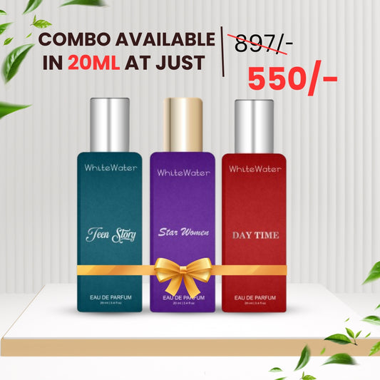 White Water’s Combo Perfume For Men And Women | Day Time, Star Woman And Teen Story| Longlasting| Eau De Perfume – 20ml