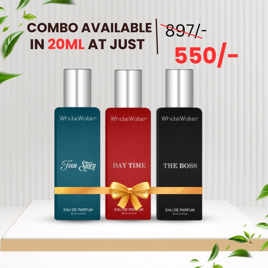 White Water’s Combo Perfume For Men And Women | The Boss, Day Time and Teen story | Longlasting| Eau De Perfume – 20ml